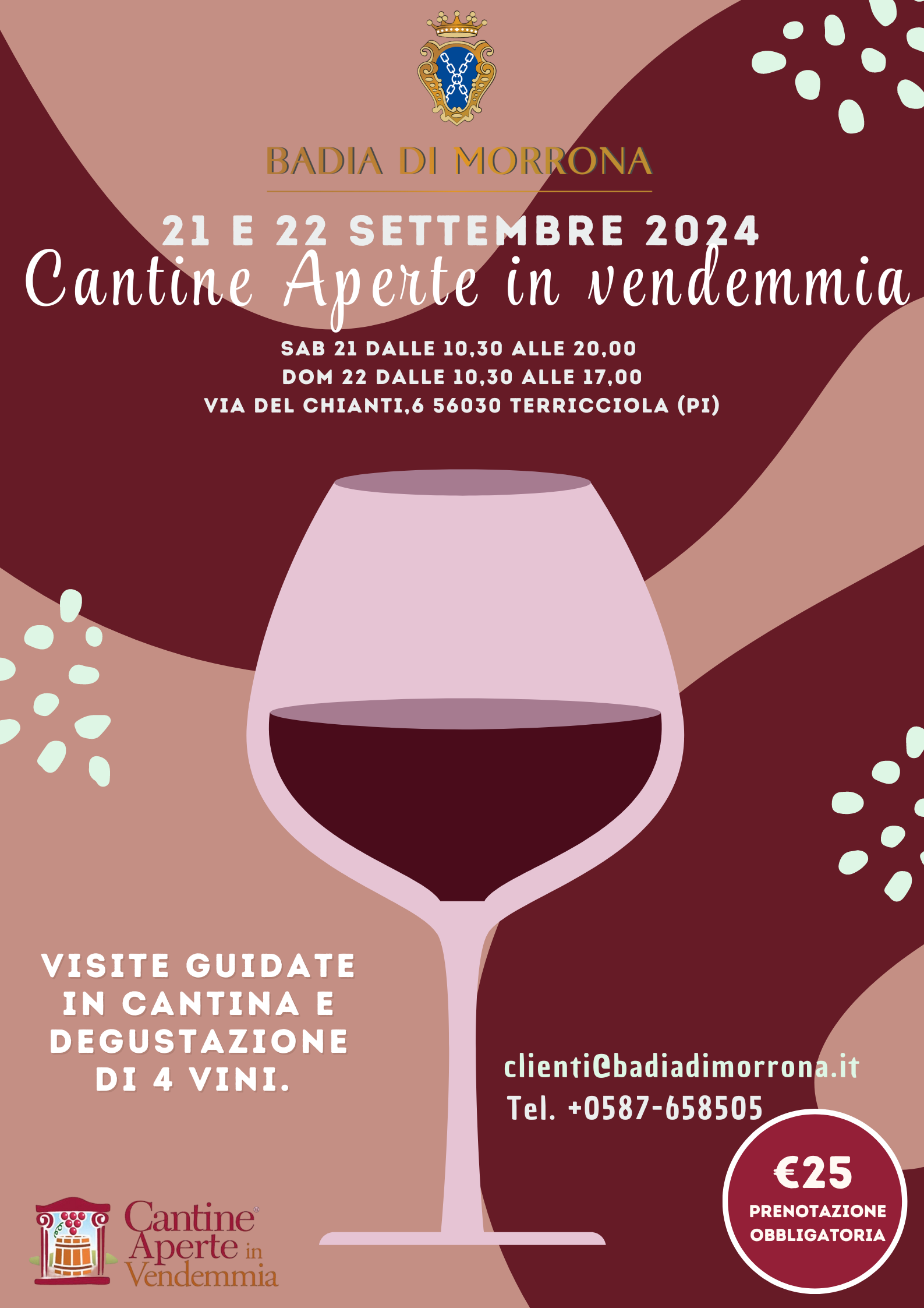 🍷Cantine Aperte in Vendemmia - 21 e 22 SETTEMBRE 2024🍷